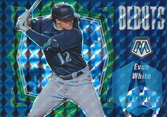 2021 Panini Mosaic Prizm Green Camo #PD19 Evan White Mariners RC Rookie